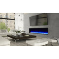 SimpliFire 78 Inch Scion Linear Built-In Electric Fireplace Attached