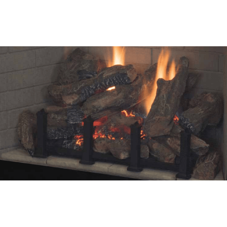 Superior 36 Inch Traditional Direct Vent Propane Red Stacked Fireplace Flame
