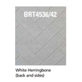 Superior BRT4536 36 Inch Traditional B-Vent Gas Fireplace with Electronic Ignition in White Herringbone Refractory Panels White Stcked