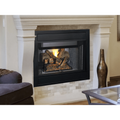 Superior BRT4536 36 Inch Traditional B-Vent Gas Fireplace with Electronic Ignition in White Herringbone Refractory Panels Attached
