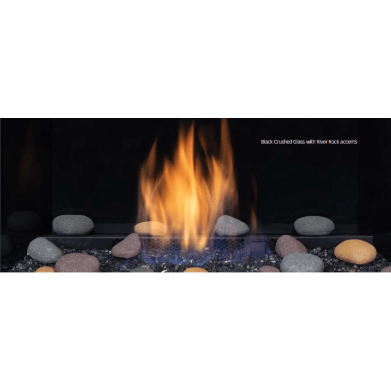 Superior DRC3000 Series Mid-Size Contemporary Top/Rear Direct Vent Natural Gas Fireplace in Electronic Ignition Flames