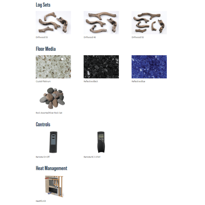 Superior DRL2000 Series Linear Contemporary Clean Faced Direct Vent Natural Gas Fireplace with Electronic Ignition Options