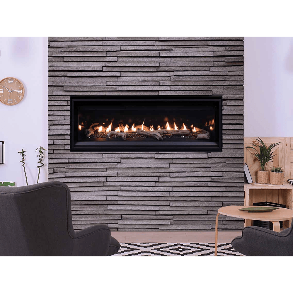 Superior DRL2000 Series Linear Contemporary Clean Faced Direct Vent Natural Gas Fireplace with Electronic Ignition Attached