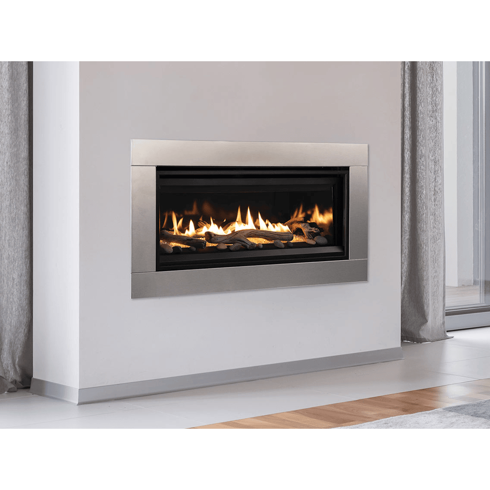 Superior DRL3500 Series 55 Inch Linear Contemporary Direct Vent Gas Fireplace in Electronic Ignition Attached