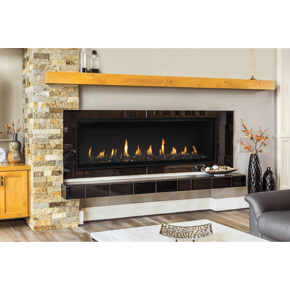 Superior DRL4000 Series Linear Contemporary Direct Vent Gas Fireplace in Electronic Ignition Attached