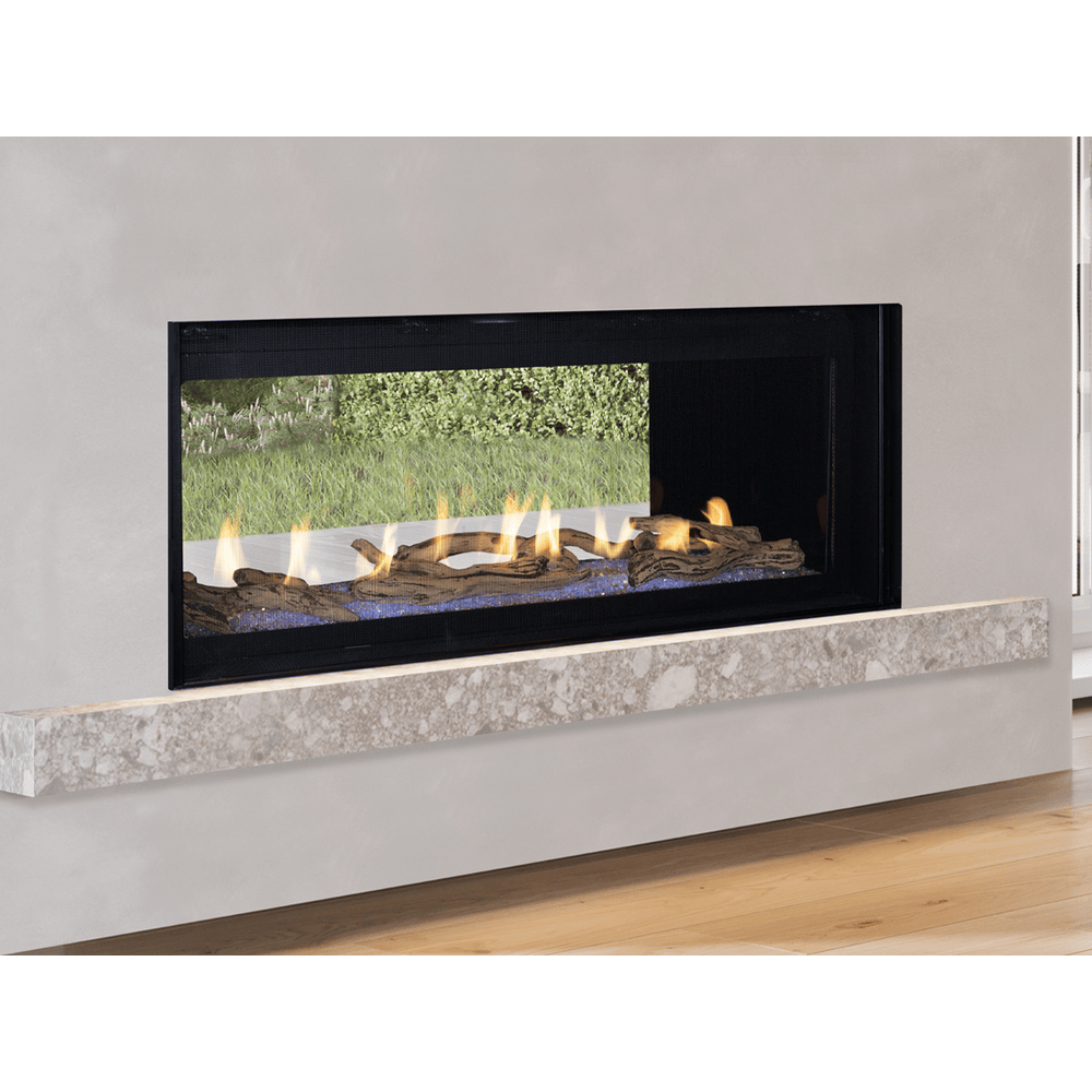 Superior DRL6000 Series 72 Inch Linear Contemporary Direct Vent Natural Gas Fireplace in Electronic Ignition Attached