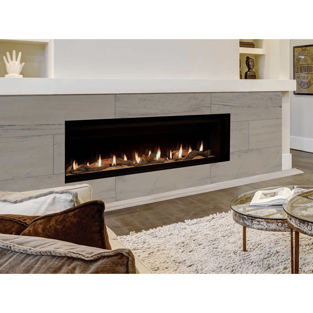 Superior DRL6000 Series 84 Inch Linear Contemporary Direct Vent Natural Gas Fireplace in Electronic Ignition Attached