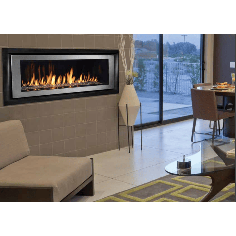 Superior DRL6500 Series 42 Inch Direct Vent Contemporary Linear Natural Gas Fireplace Attached