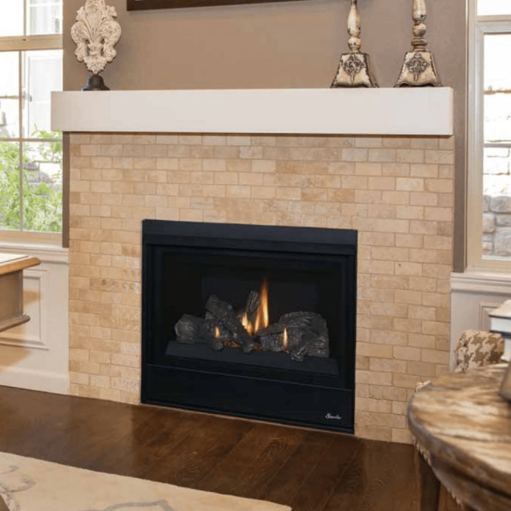 Superior DRT2000 Series 33 Inch Traditional Direct Top Vent Gas Fireplace in Electronic Ignition Attached