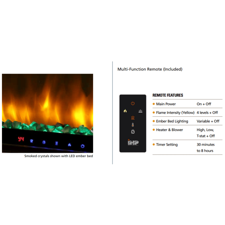 Superior ERL2000 Series 45 Inch Linear Electric Fireplace Attached