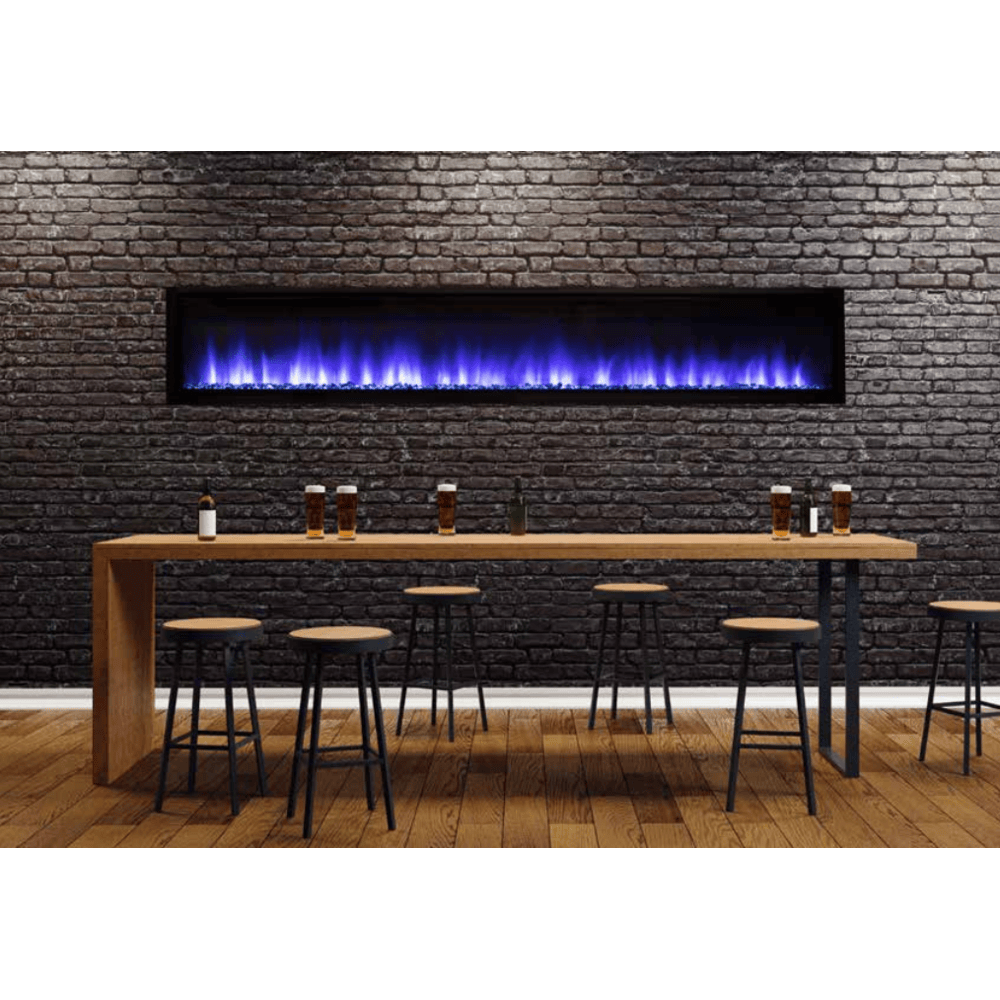 Superior ERL3000 Series 100 Inch Linear Electric Fireplace Attached