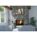 Superior WRT45000 Series Traditional White Herringbone Refractory Panels Wood Burning Fireplace Attached