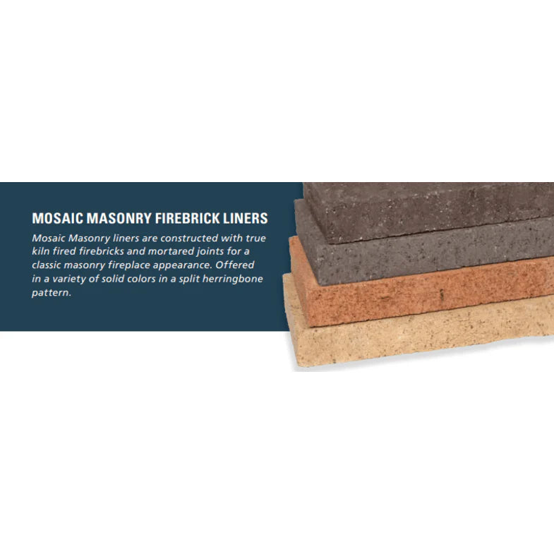 Superior WRT8000 Series 48 Inch Traditional Wood Burning Masonry Fireplace Firebrick Liners