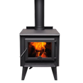 True North TN25C Metallic Black Vented Wood Burning Stove Legs