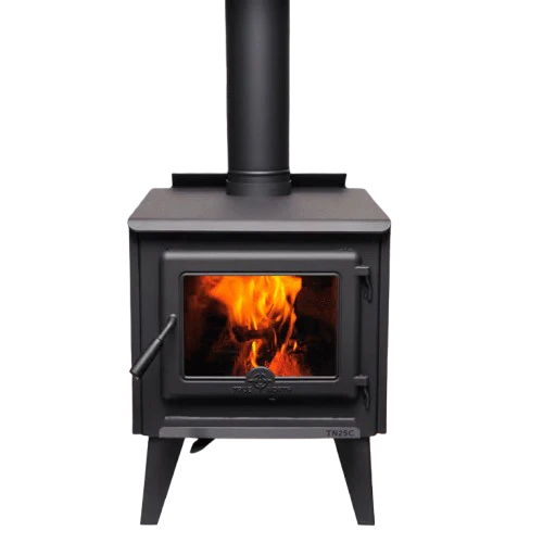 True North TN25C Metallic Black Vented Wood Burning Stove Legs